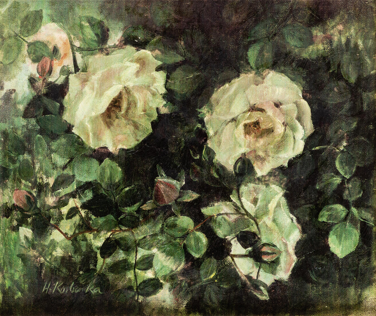 HELGA KORBANKA (1936-1994). New Dawn roses.