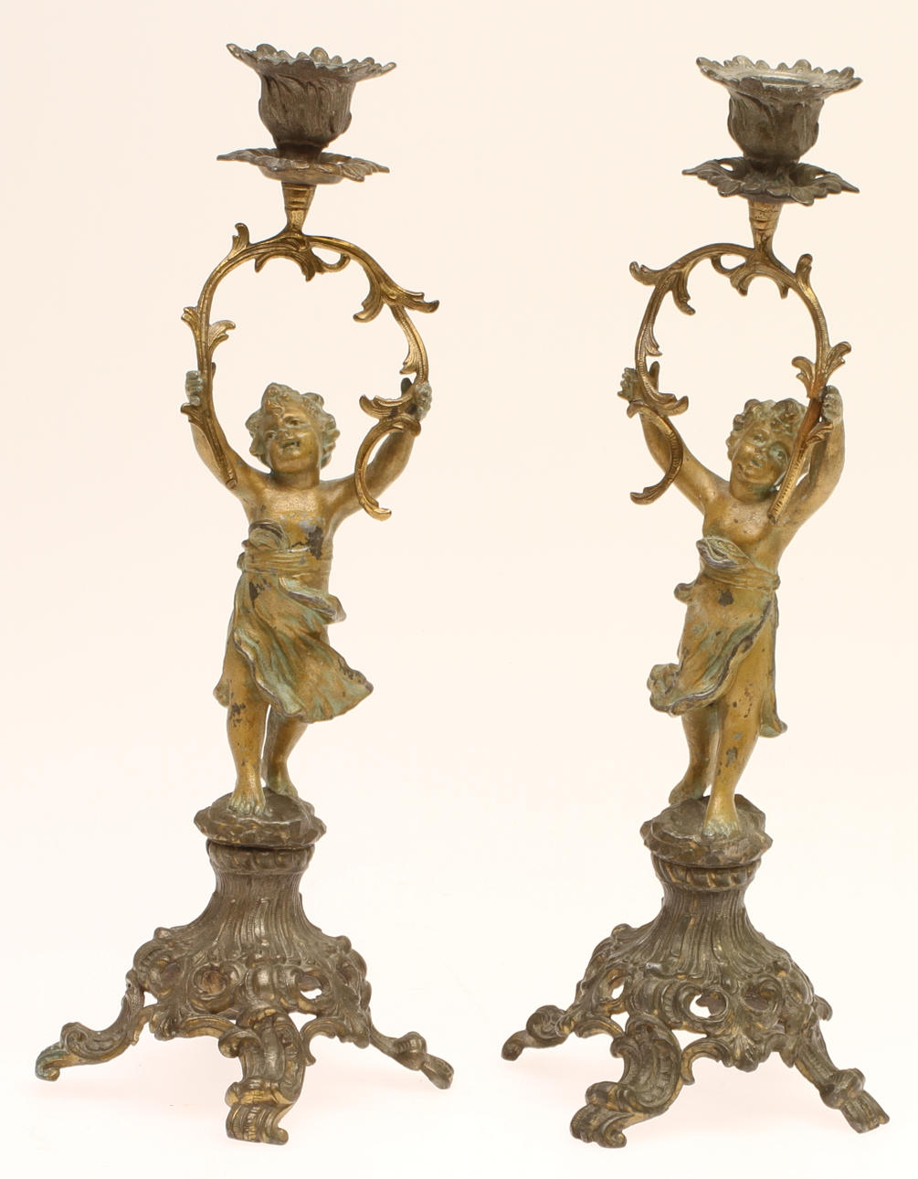 LJUSSTAKAR, 1 par, sekelskiftet 1900.