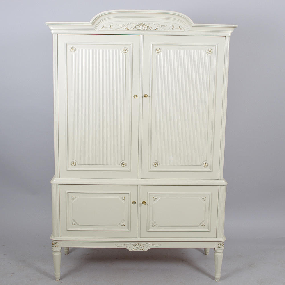 MATSALSSKÅP, gråmålat, gustaviansk stil.