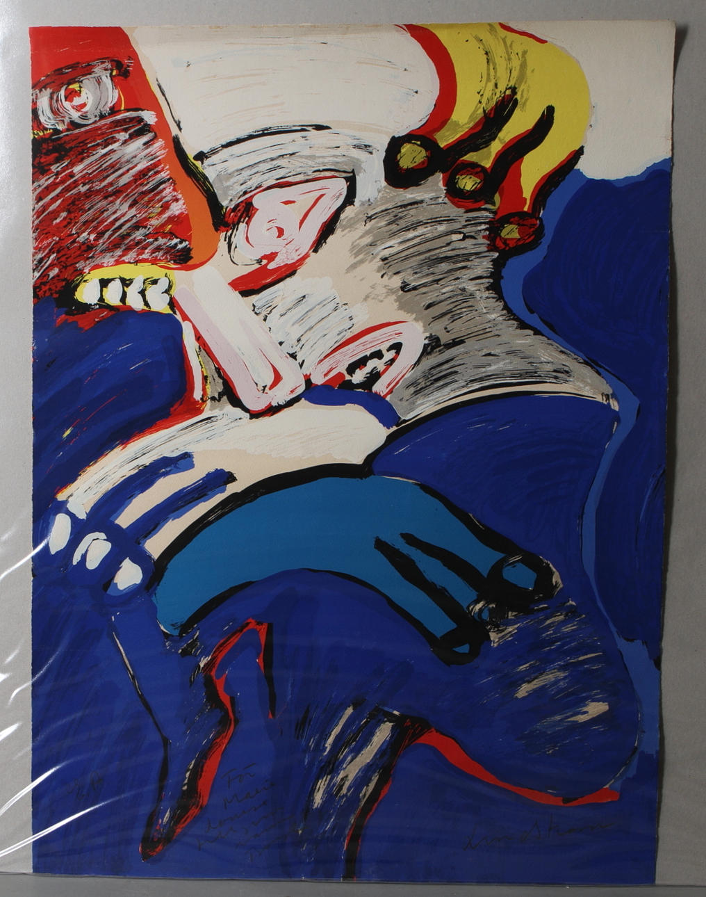 BENGT LINDSTRÖM. Komposition, litografi, signerad, EA.