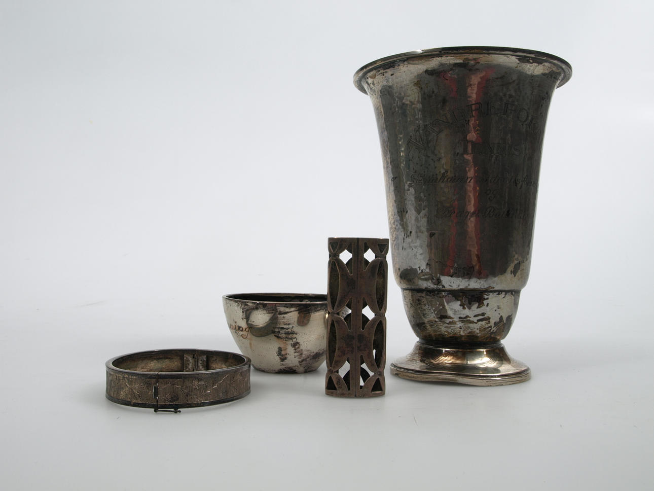 PARTI SILVERFÖREMÅL, 4 delar, 282,2 gram.