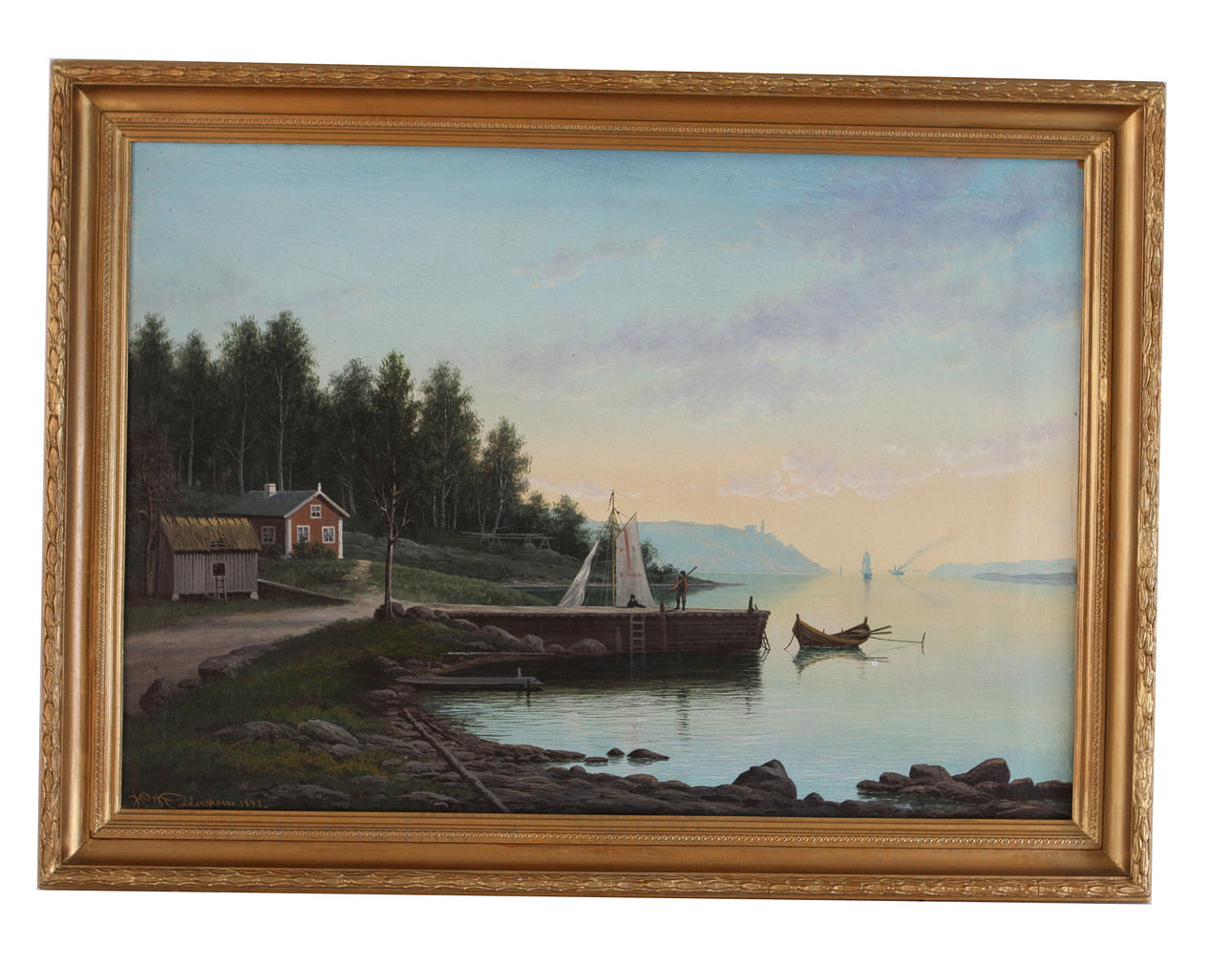 RIDDARSPORRE H. Olja på duk, sign.