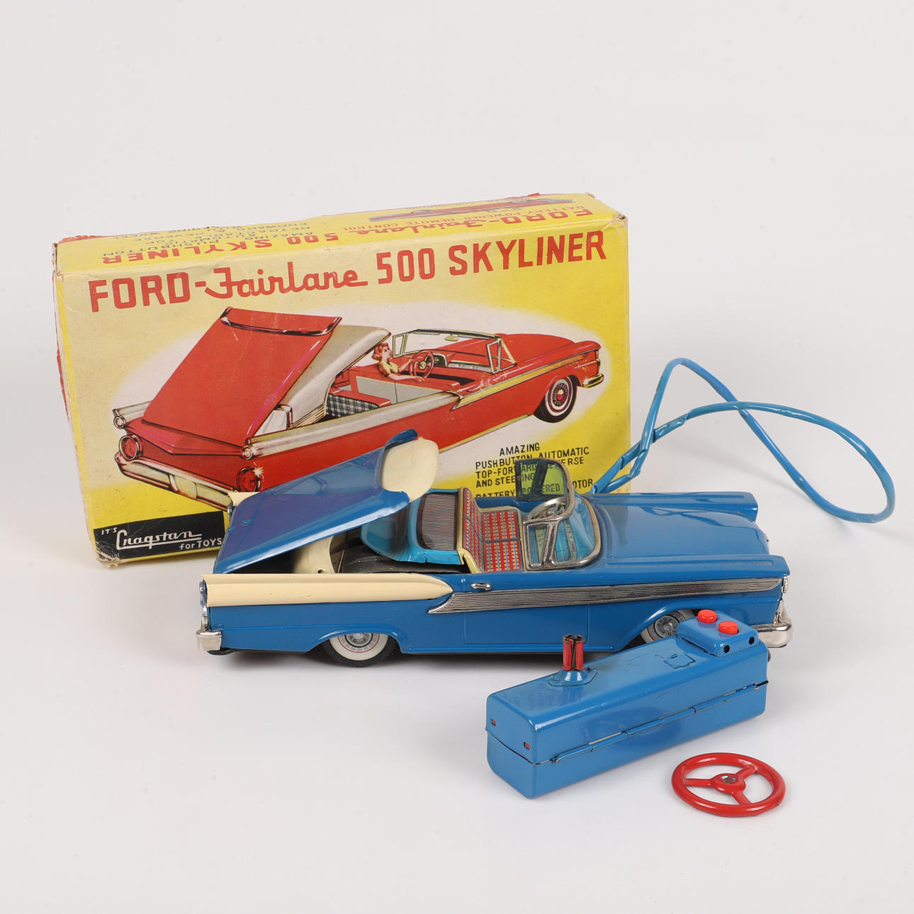 a*g様 ヨネザワ Ford Fairlane 500 Skyliner 電動 TOY CAR, Ford-Fairlane 500 Skyliner, Cragstan, Japan. Toys - Toys