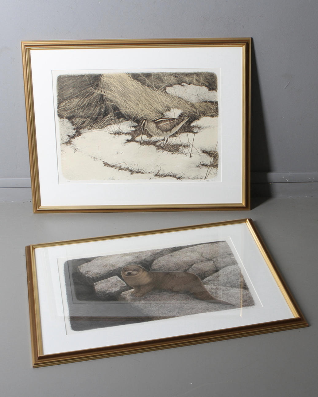 LENNART SAND. 2 st, utter samt fågel, färglitografier, signerade, daterade, numrerade.