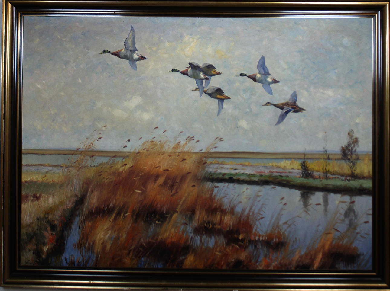 WILLIAM GISLANDER. OLJA PÅ DUK signerad.