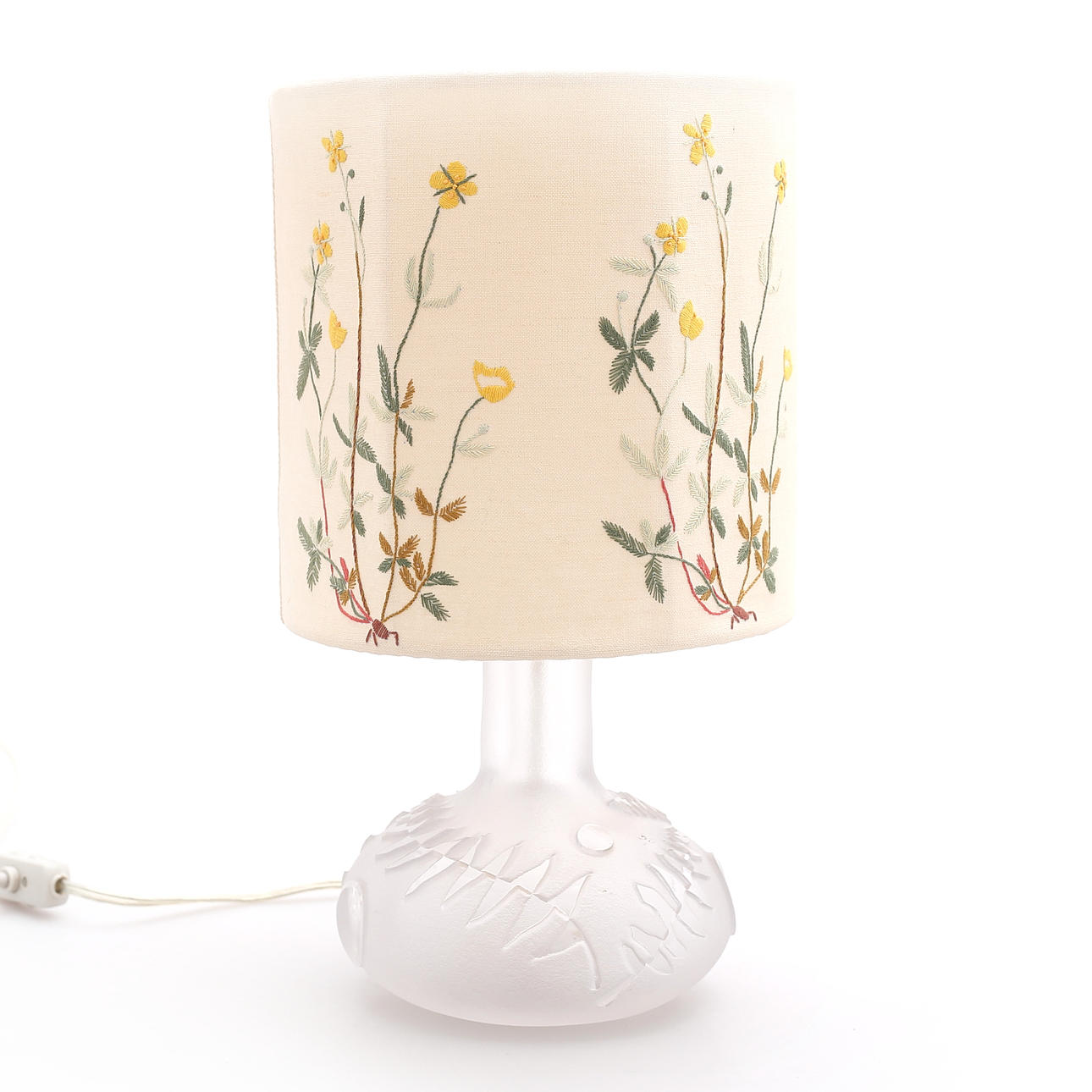 BORDSLAMPA, glas, 1900-talets andra hälft.