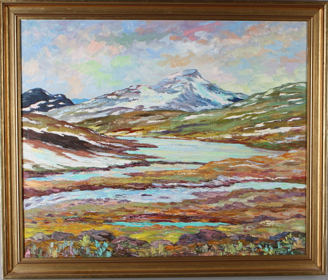 GUNNAR SWANSTRÖM. Landskap, olja på duk, signerad, daterad -81.