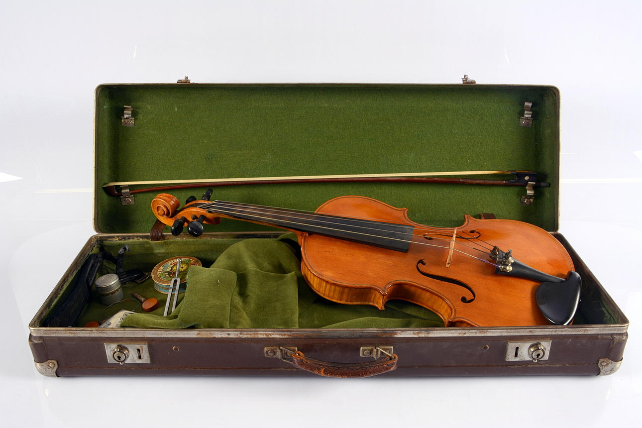 FIOL WITH ACCESSORIES.