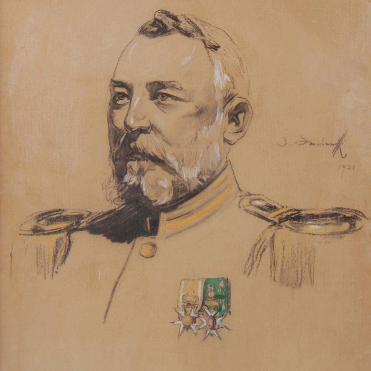 OIDENTIFIERAD KONSTNÄR. Etching and 2 drawings. Partly Salomon "Saly" Smolianoff.