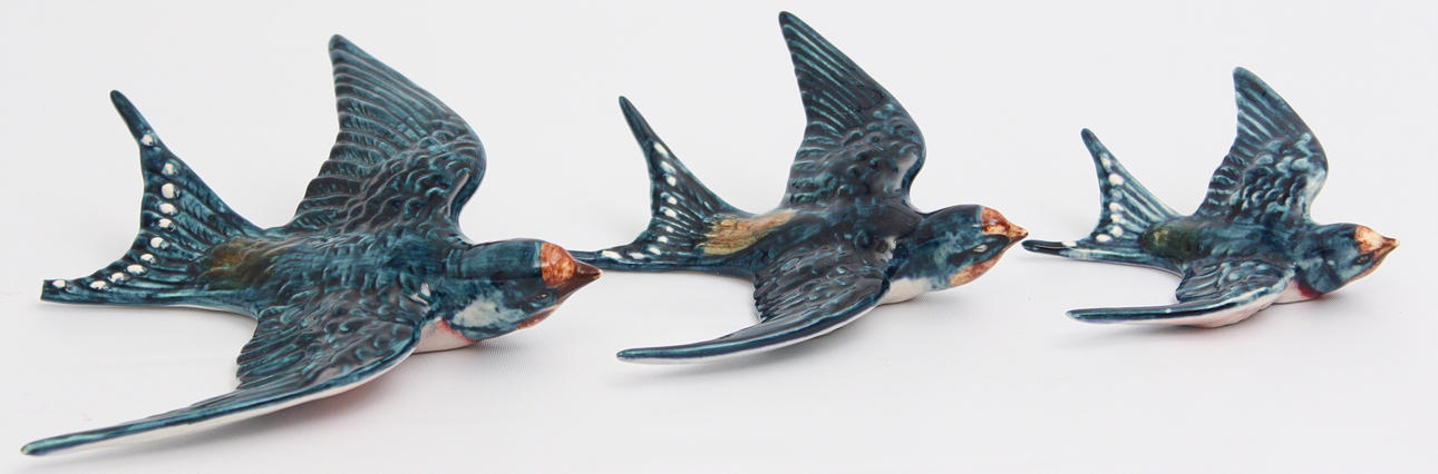 VÄGGFIGURINER, Beswick, 3 st. vintage.