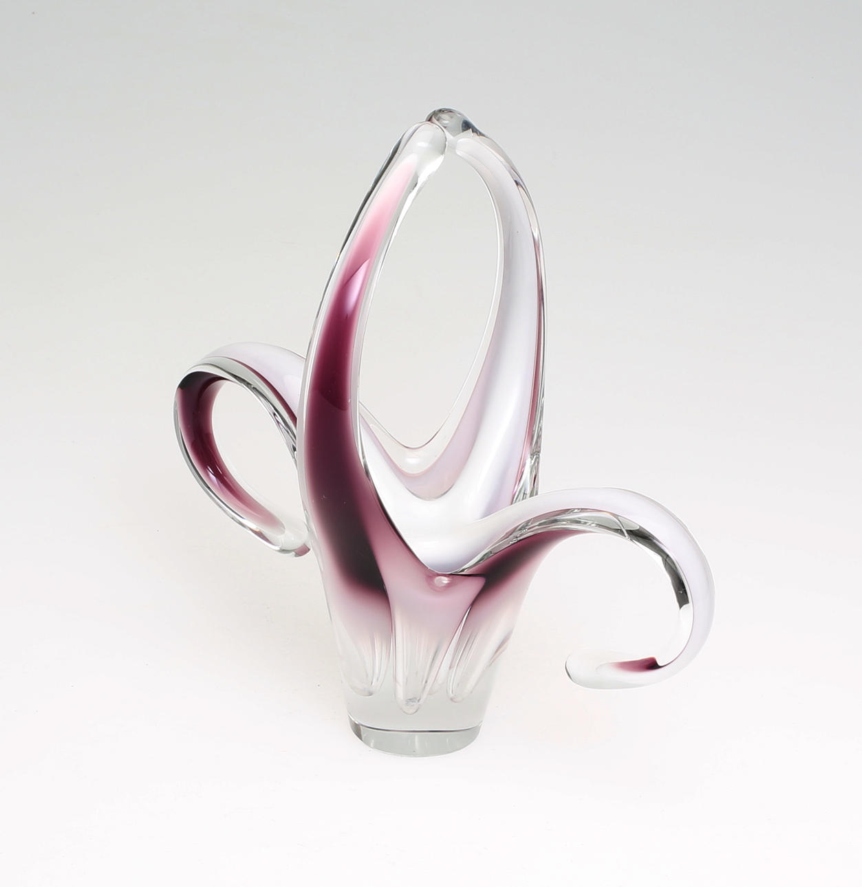 PAUL KEDELV. Glasskulptur, Cokuille. Flygsfors 1958.