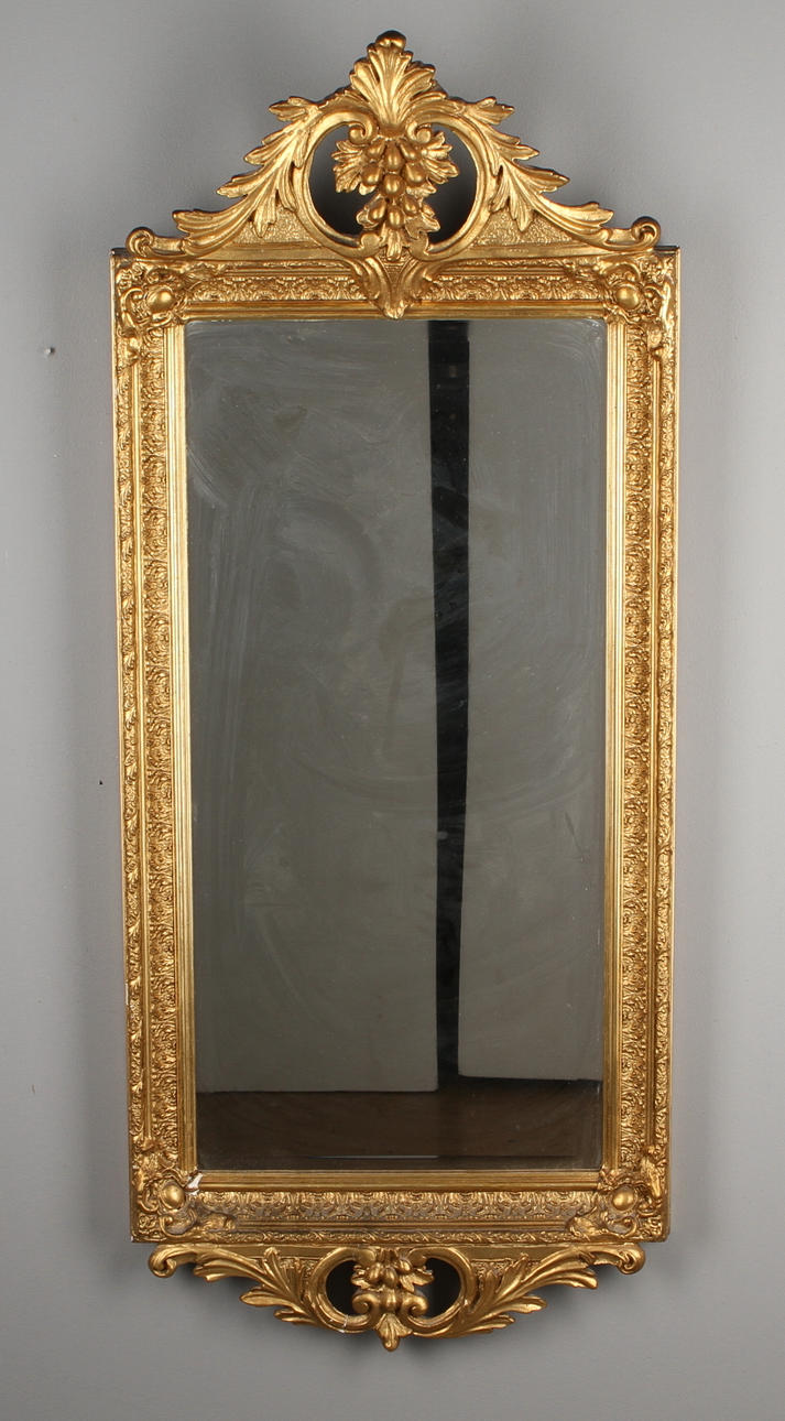 SPEGEL, slipat glas, rokokostil, 1800/1900-tal.