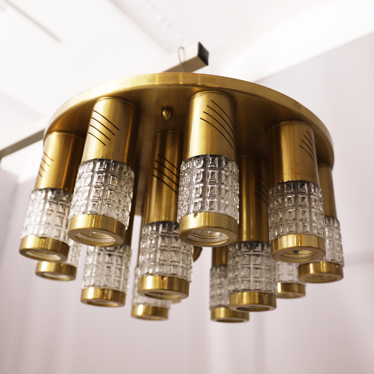 GAETANO SCIOLARI. LÁMPARA DE TECHO, años 70.