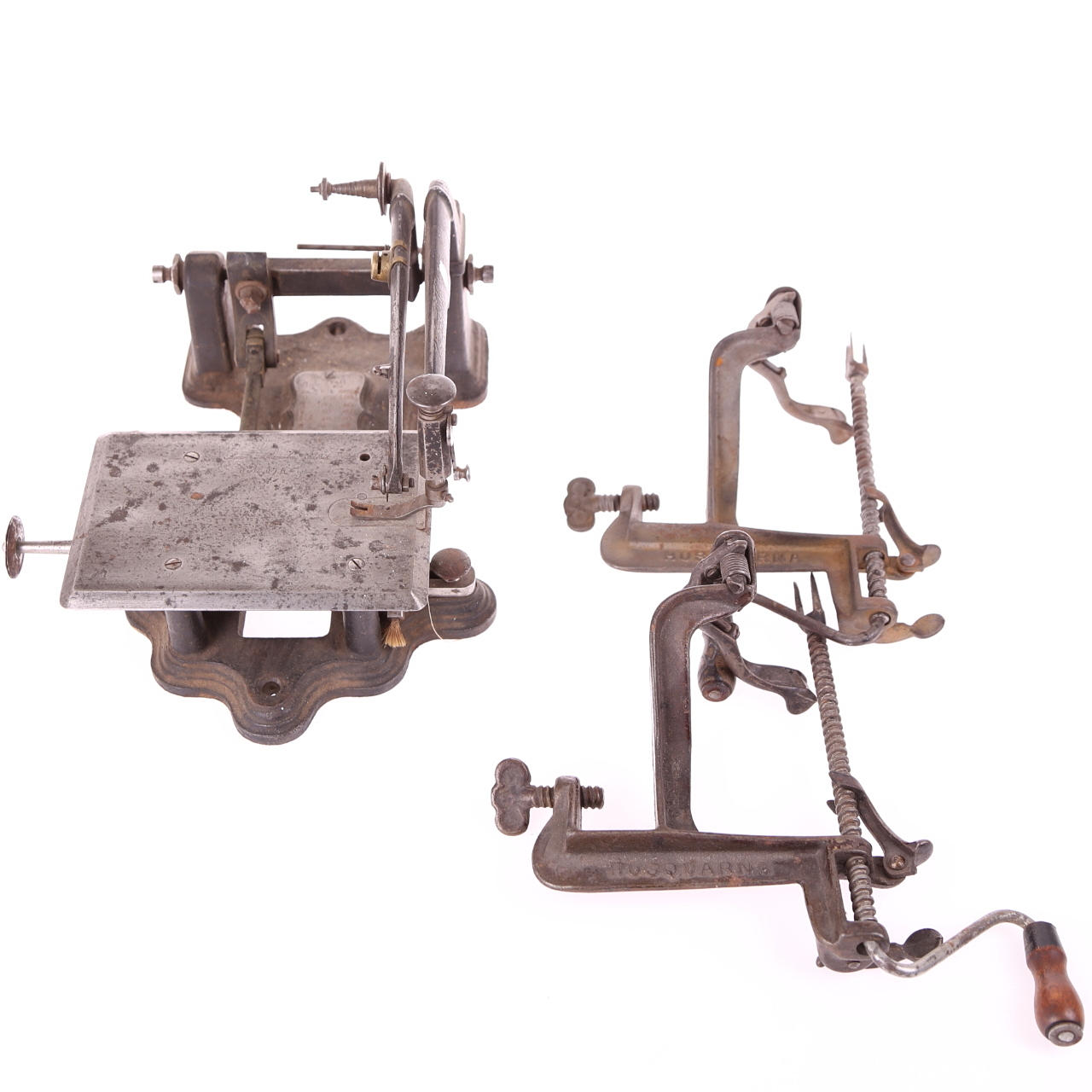 BORDSSYMASKIN + ÄPPELSKALARE, ett par.