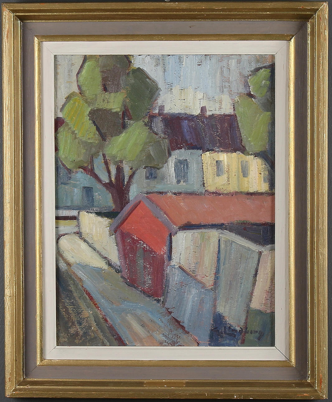 HARALD LINDBERG. Olja på pannå, signerad.