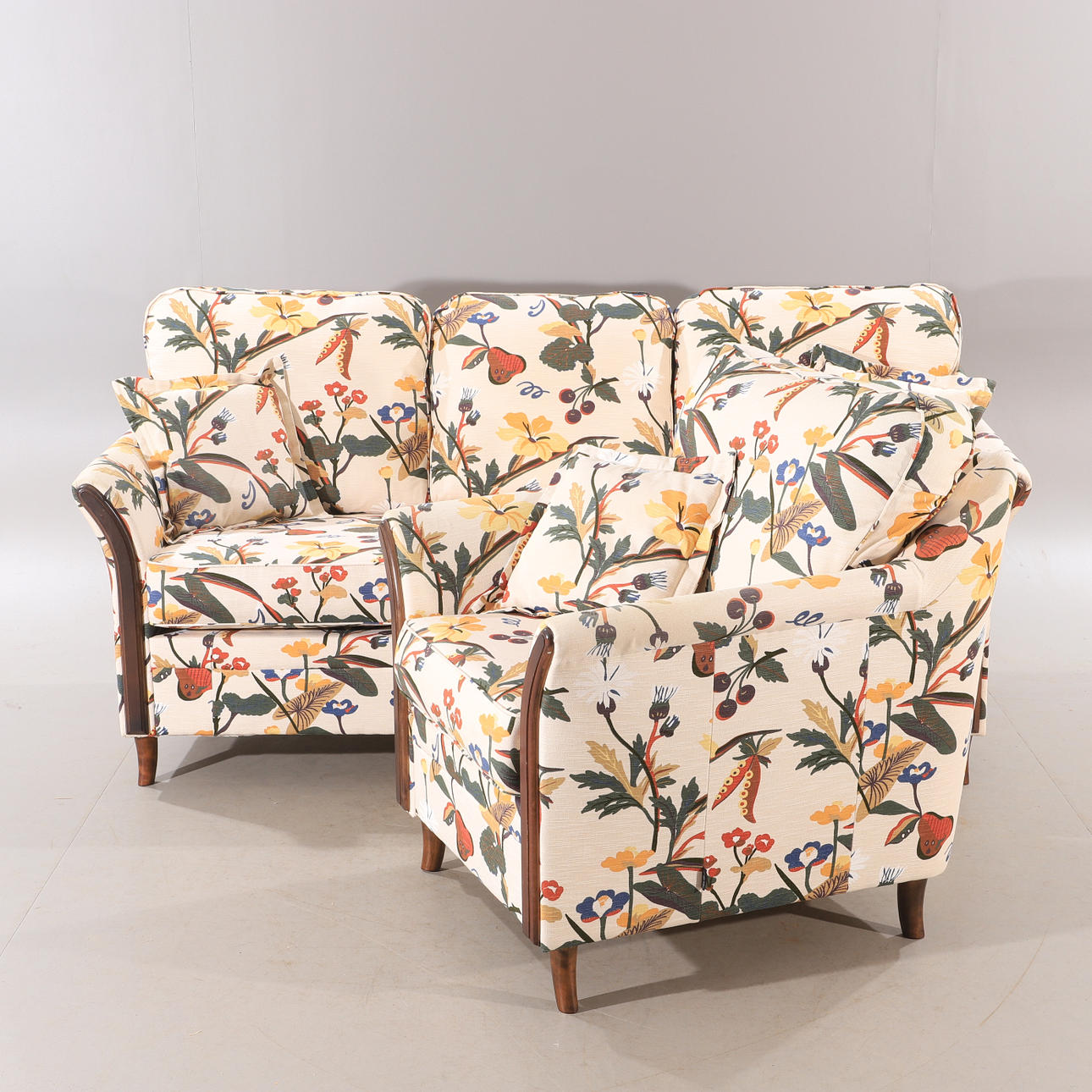 SOFFGRUPP, 2 delar, Tela möbel.