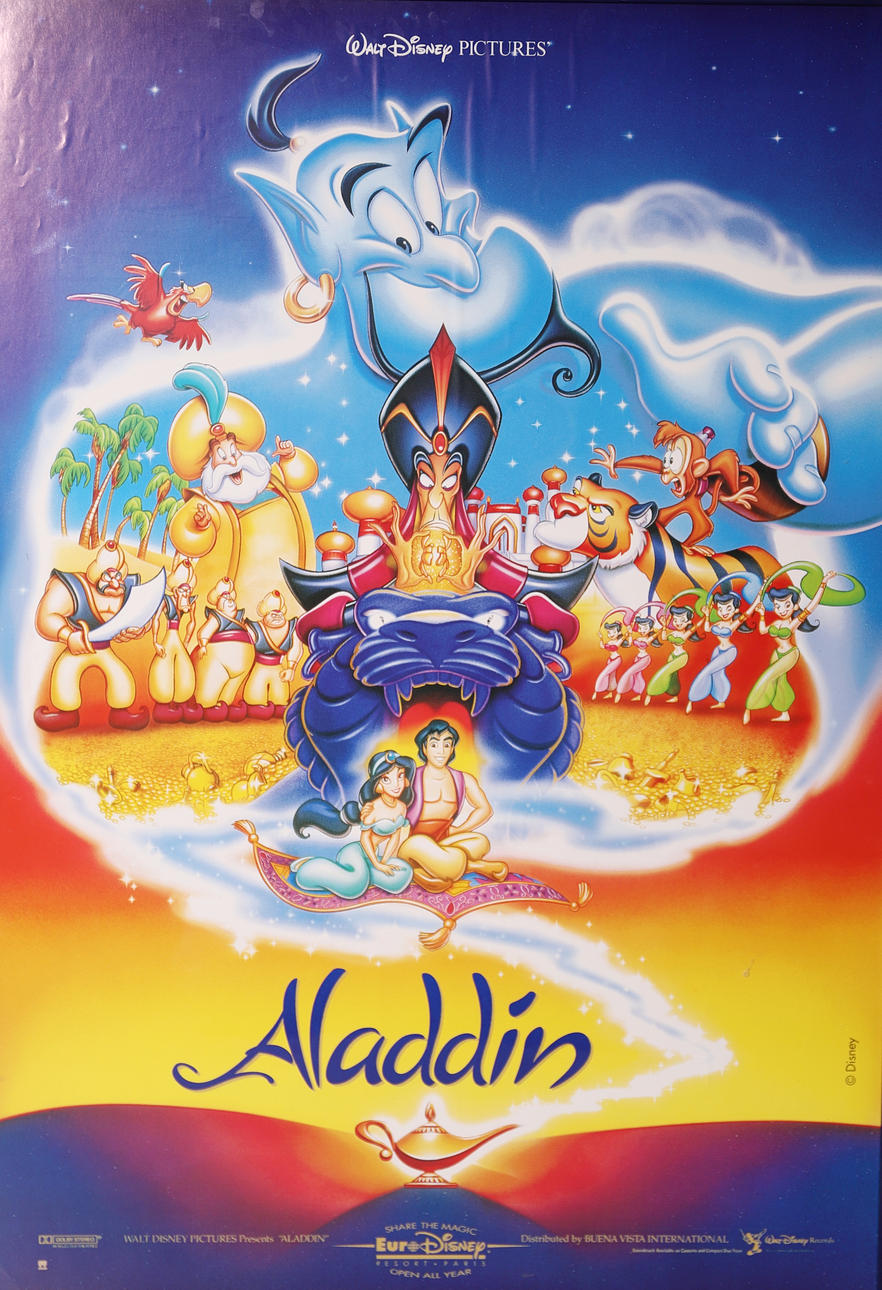 CARTEL "ALADDÍN", Walt Disney, 1992.