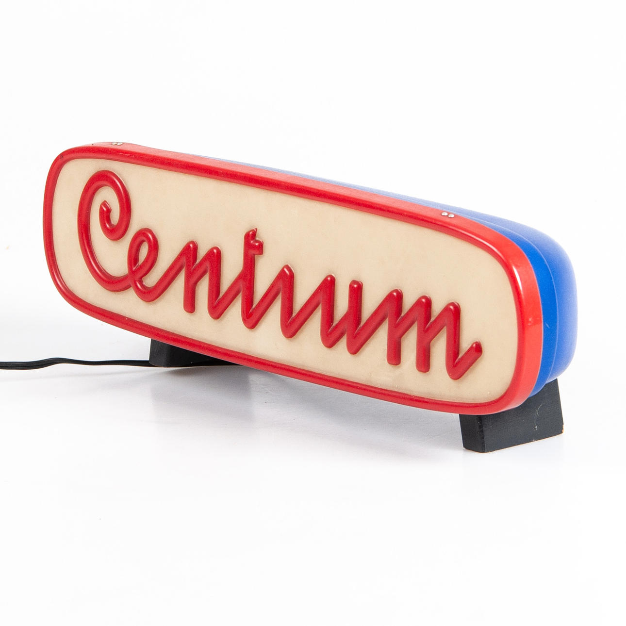 REKLAMDISPLAY. CENTRUM TV. Ljusskylt.