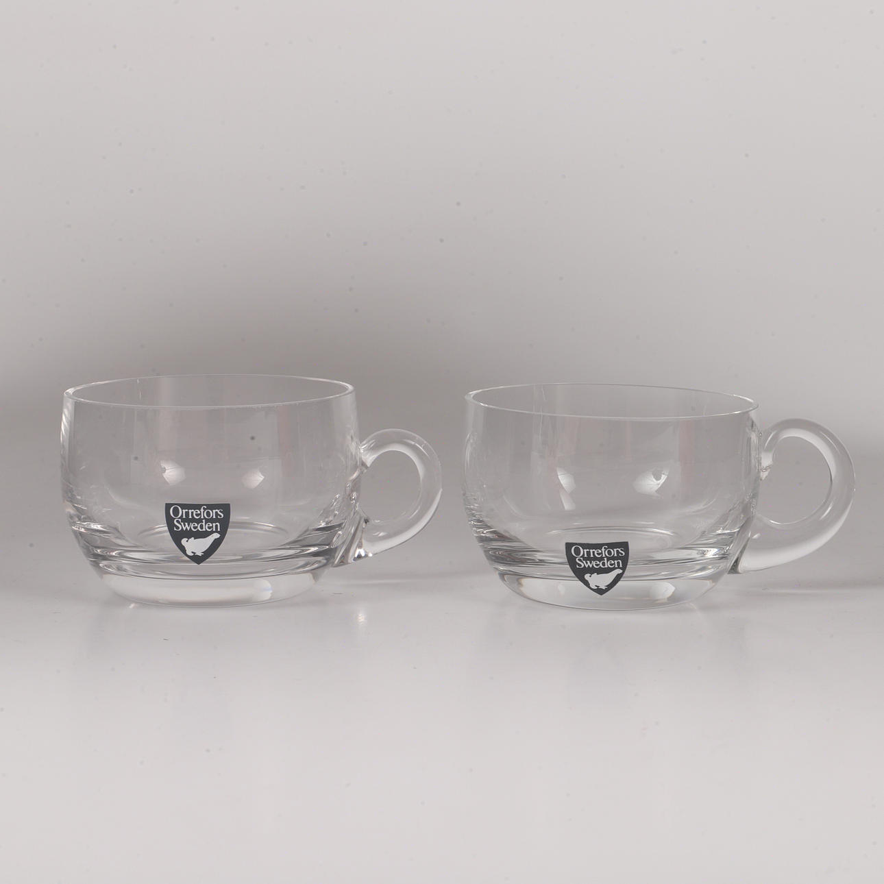 GLÖGGMUGGAR, 8 stycken, glas, Orrefors.