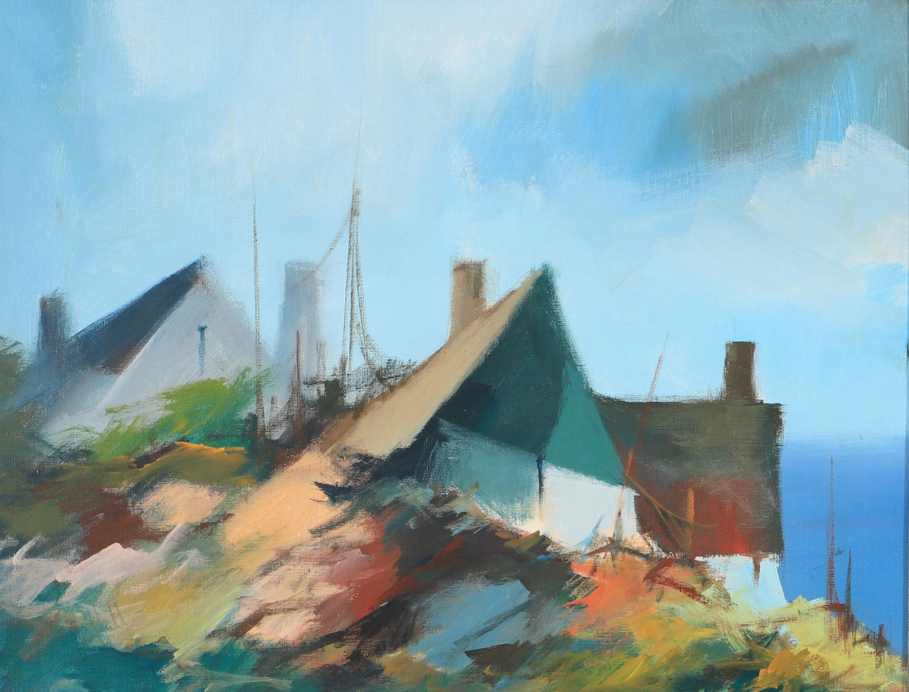 LARS HALL. Motif from Bornholm, oil on canvas, signed. Art - Paintings ...