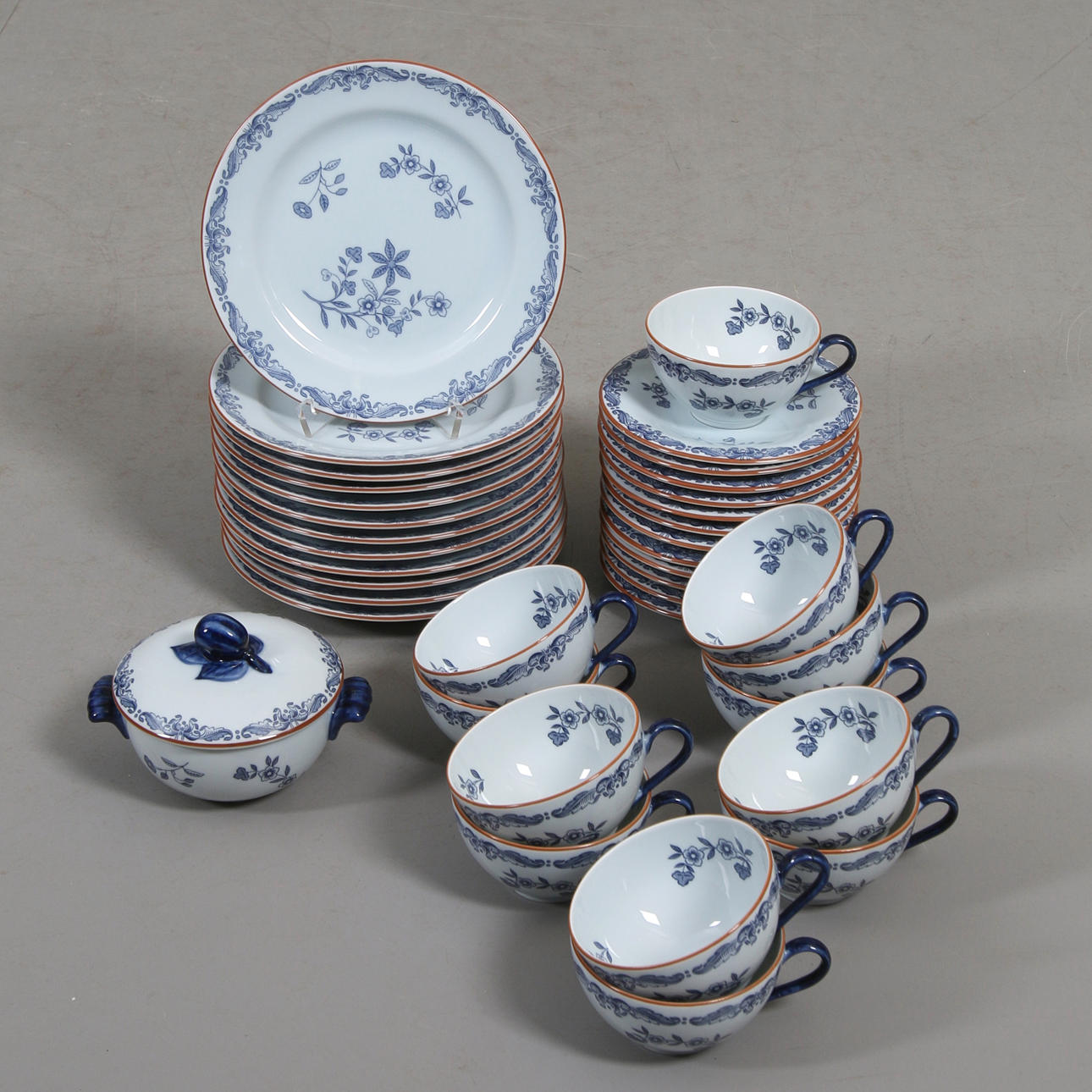 KAFFESERVIS, 37 delar, porslin, "Ostindiska", Rörstrand.