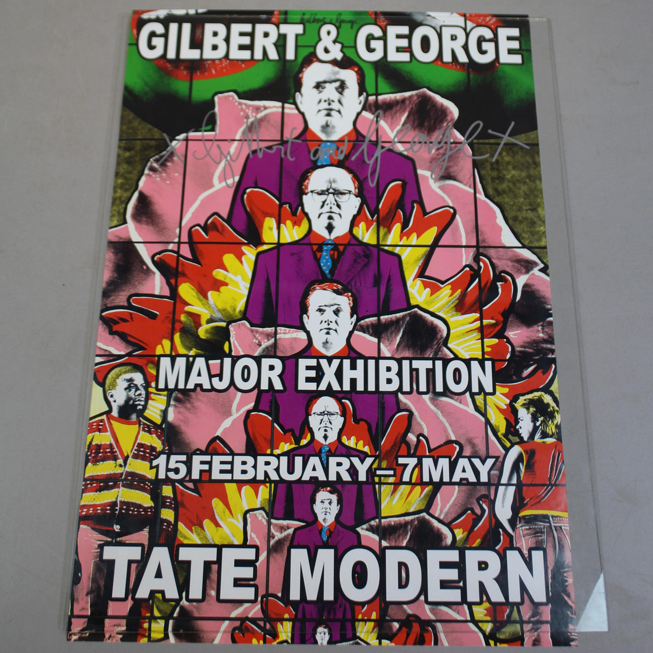 EXHIBITION POSTER signed Gilbert & George.