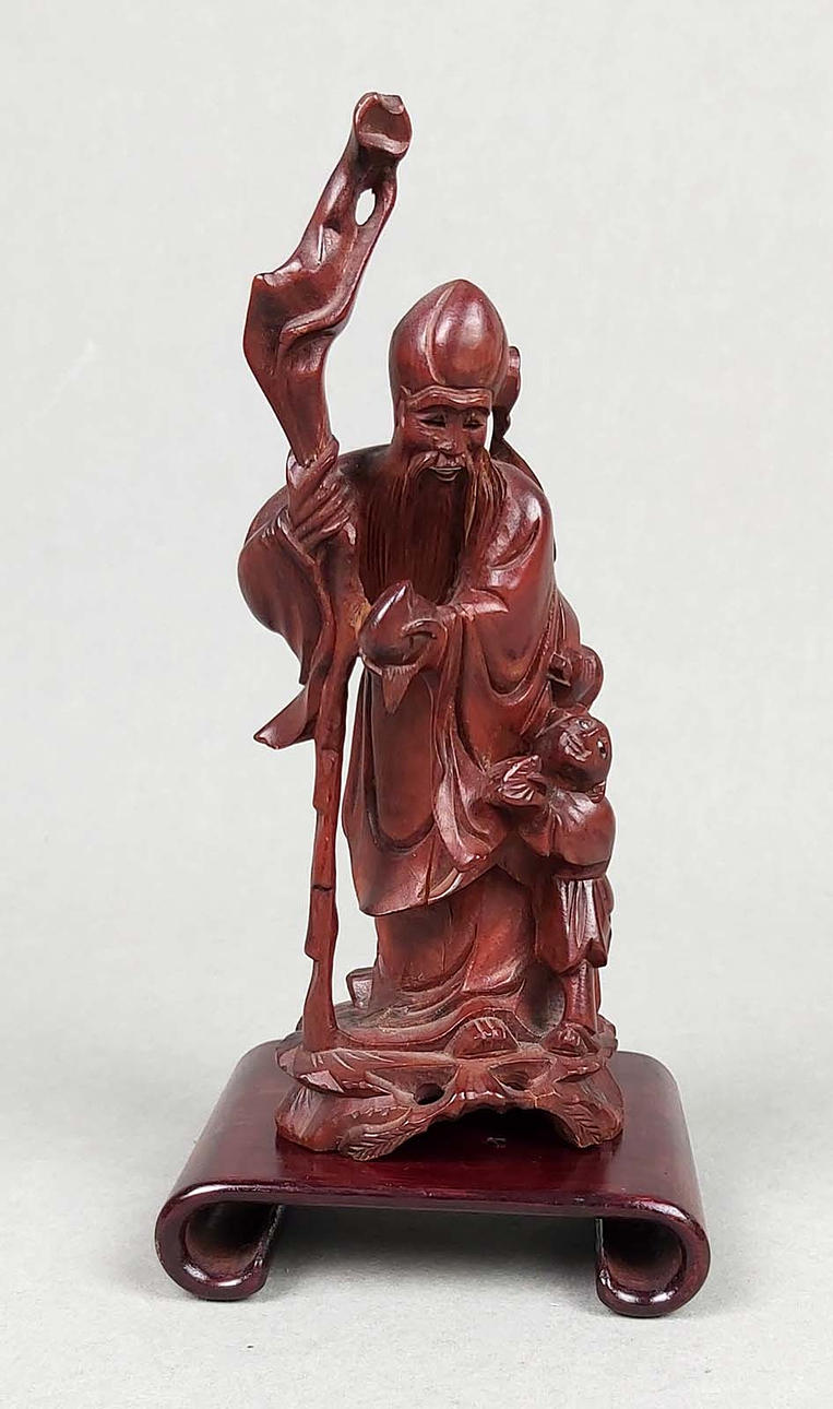 DIOS CHINO DE LA SUERTE SHOU, tallado.