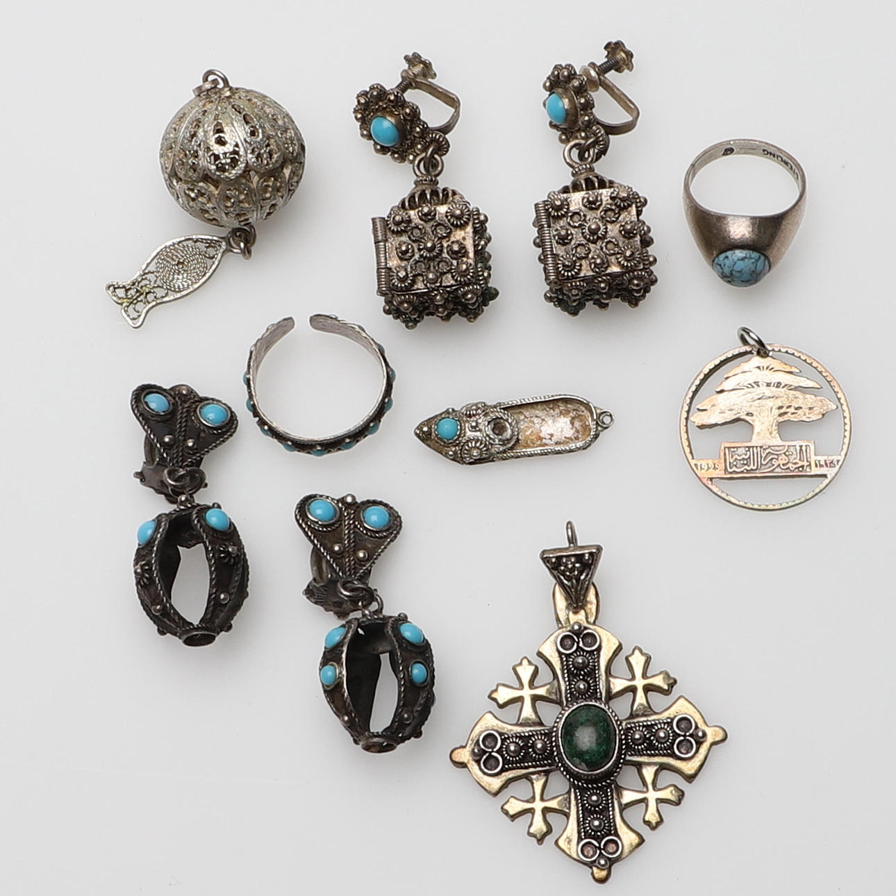 SCHMUCK, Silber und Halbedelsteine, 20. Jahrhundert.