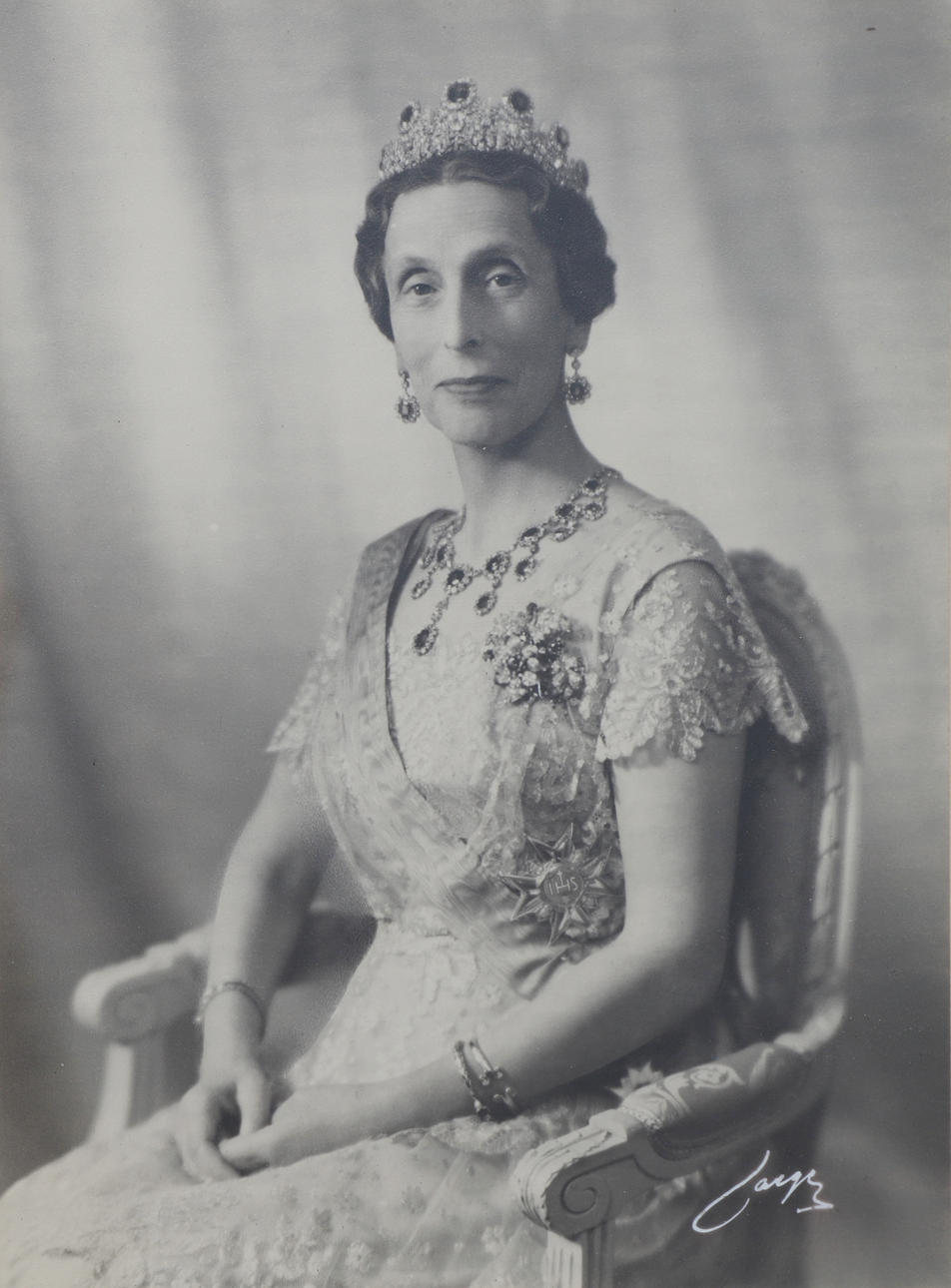 FOTO & AUTOGRAMM, Queen Louise Mountbatten, 1954.