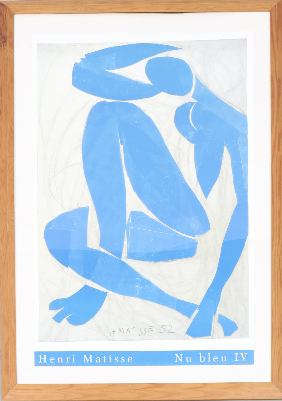 HENRI MATISSE. EFTER. plasch,"Nu bleu IV".