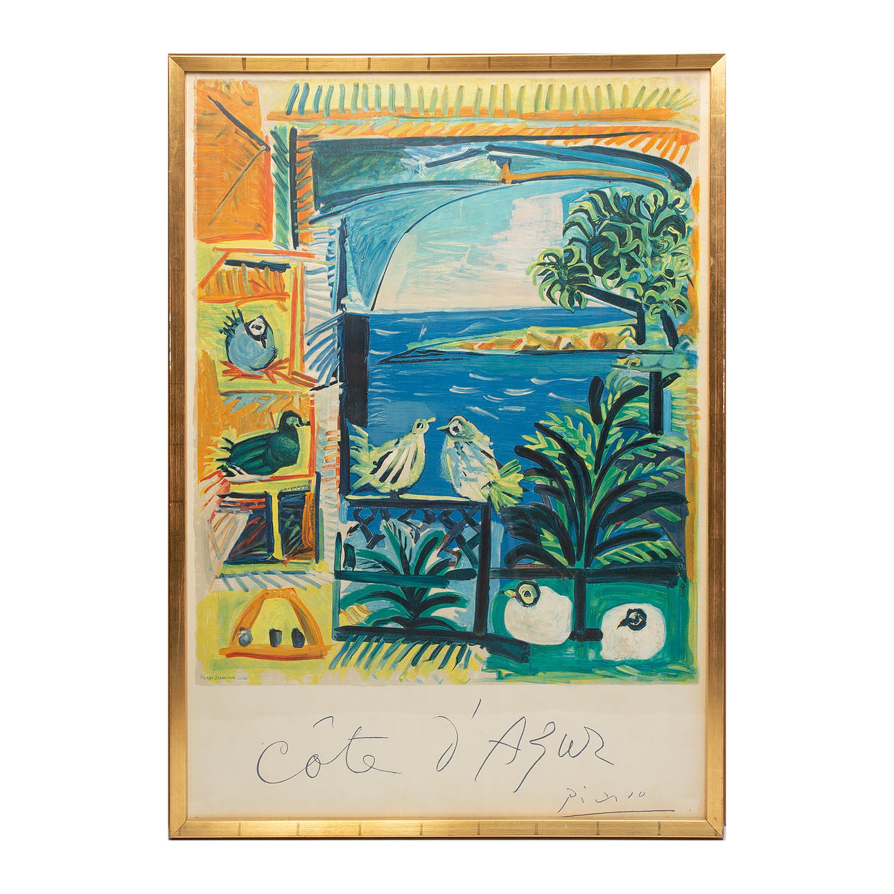 PABLO PICASSO. efter. "Côte d'Azur", lithographic poste.
