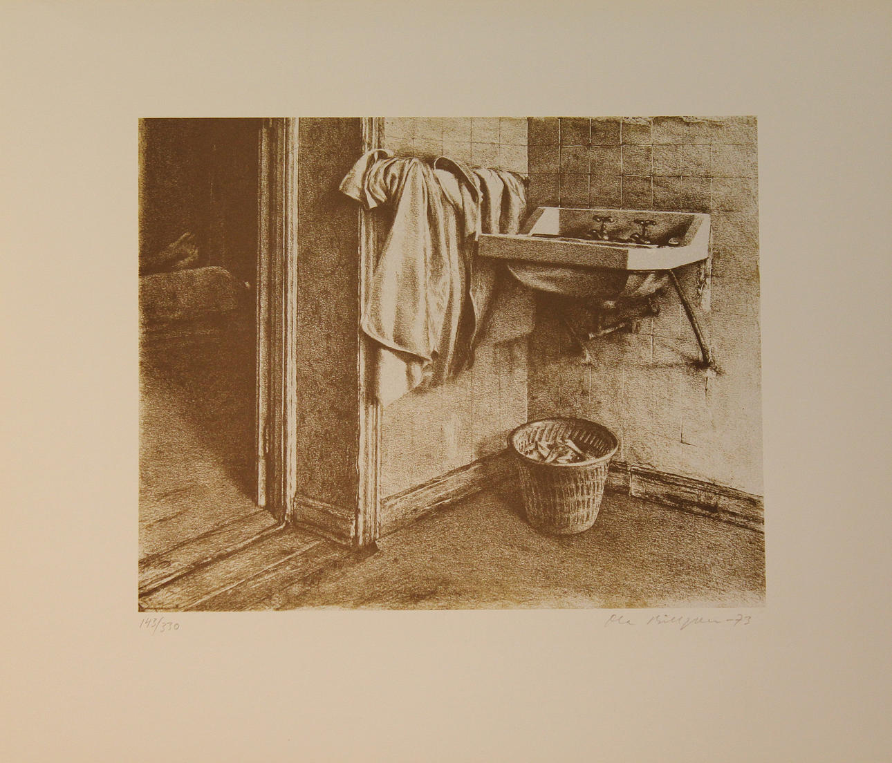 OLA BILLGREN. Komposition. Litografi. Signerad Ola Billgren och dat -73. 143/330.