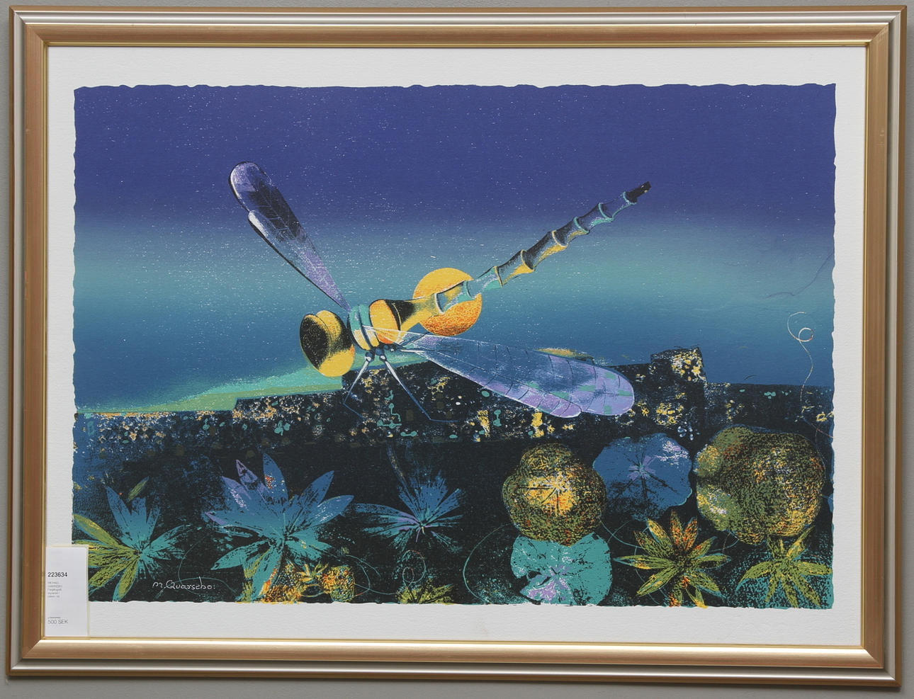 MICHAEL QVARSEBO. Färglitografi, signerad i plåten.