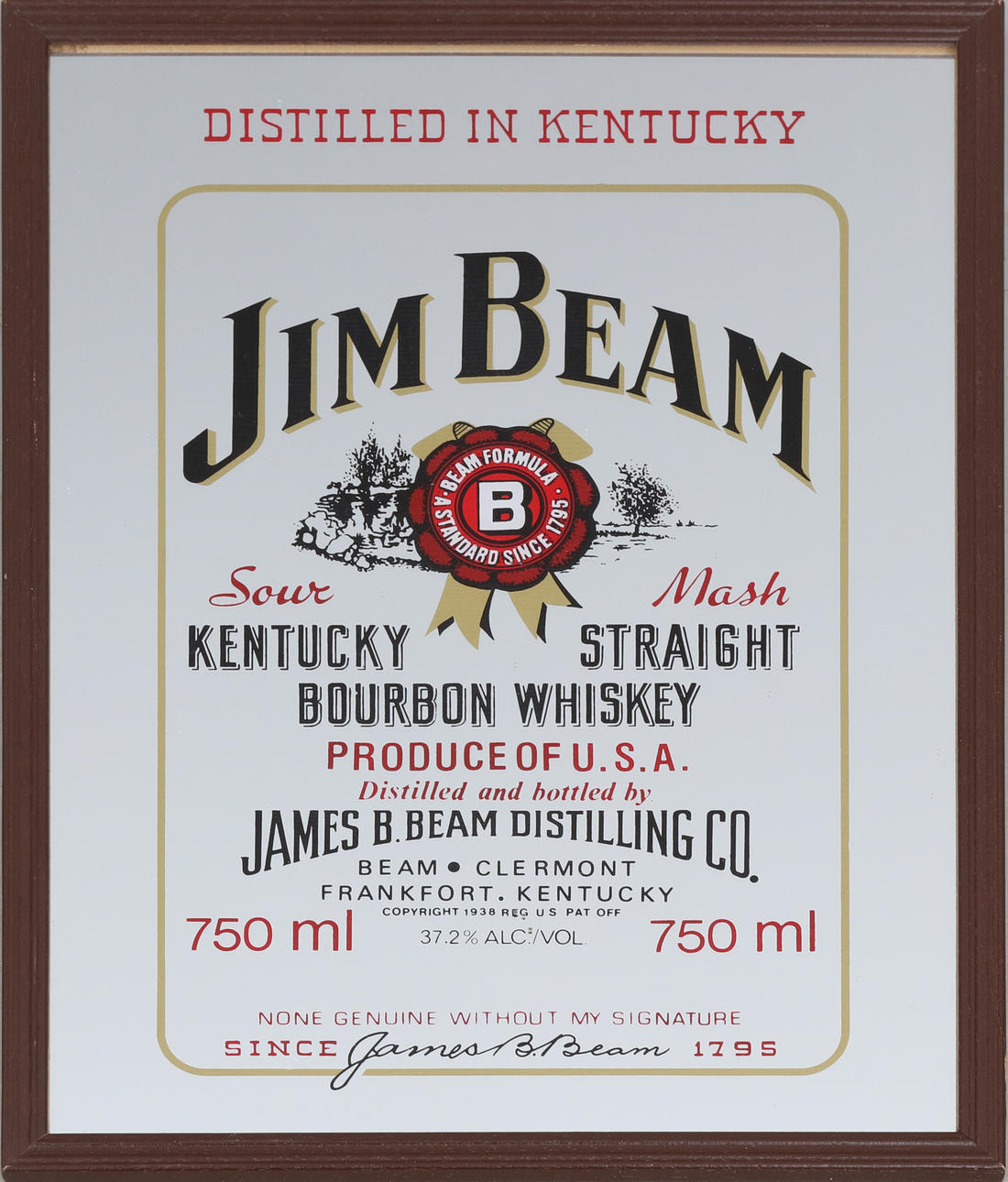 PANEL ESPEJO, "Jim Beam".