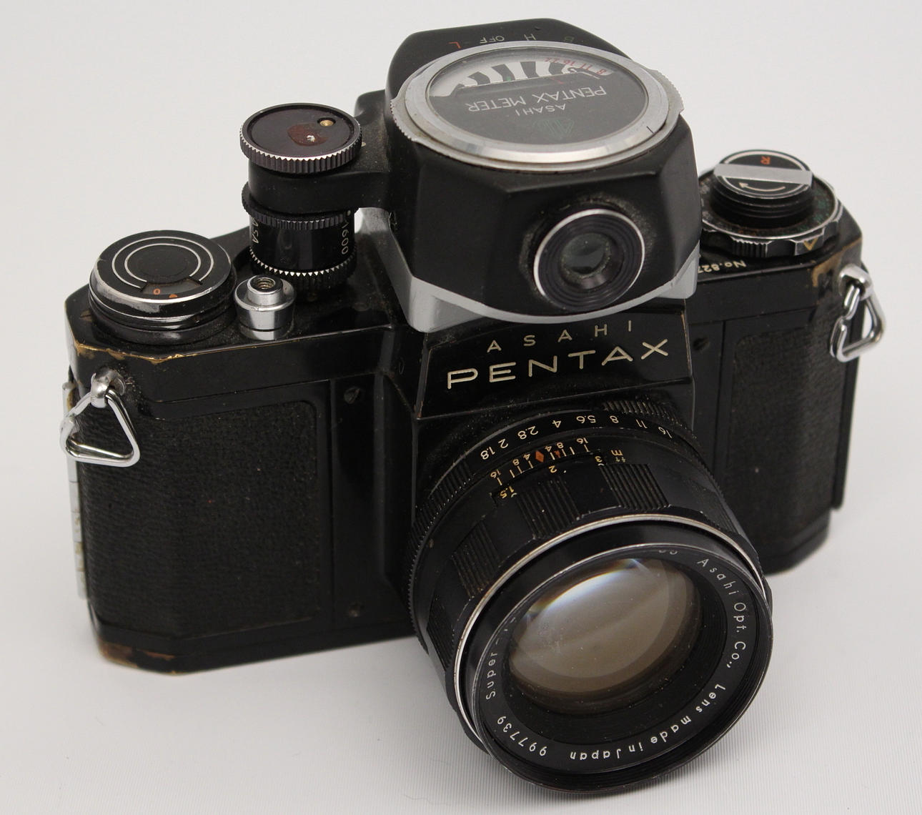 KAMERA, Pentax SV svart, med ljusmätare.