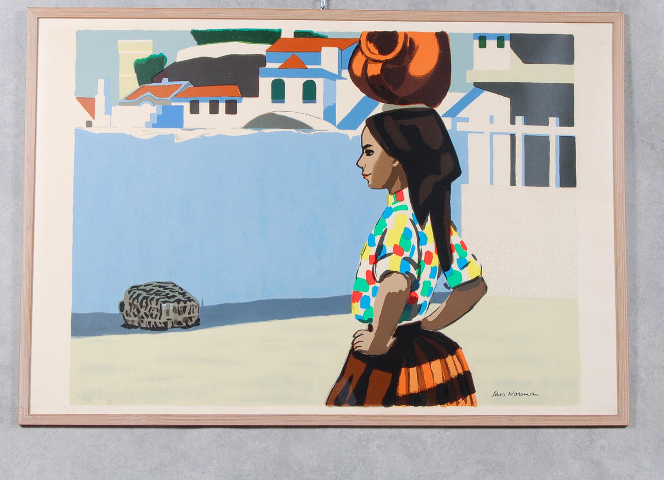 LARS NORRMAN. Seriegrafi. Levantisk Fiskarflicka.