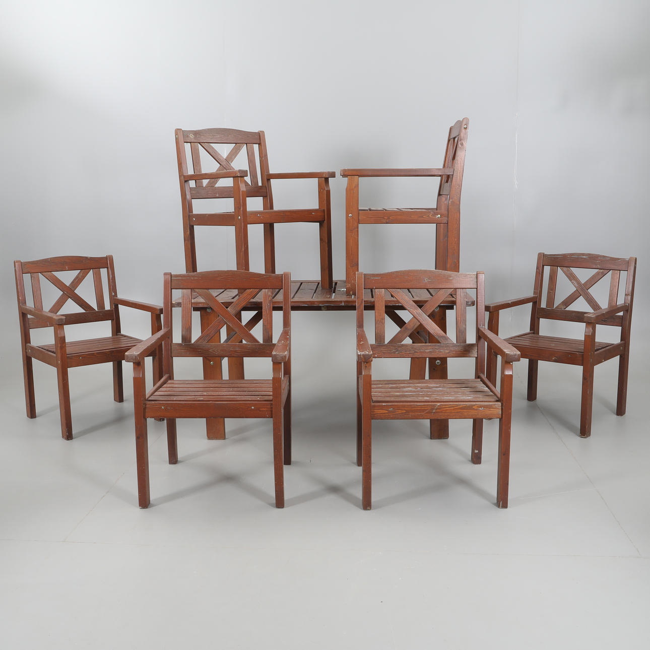 TRÄDGÅRDSGRUPP, 7 delar, KWA.