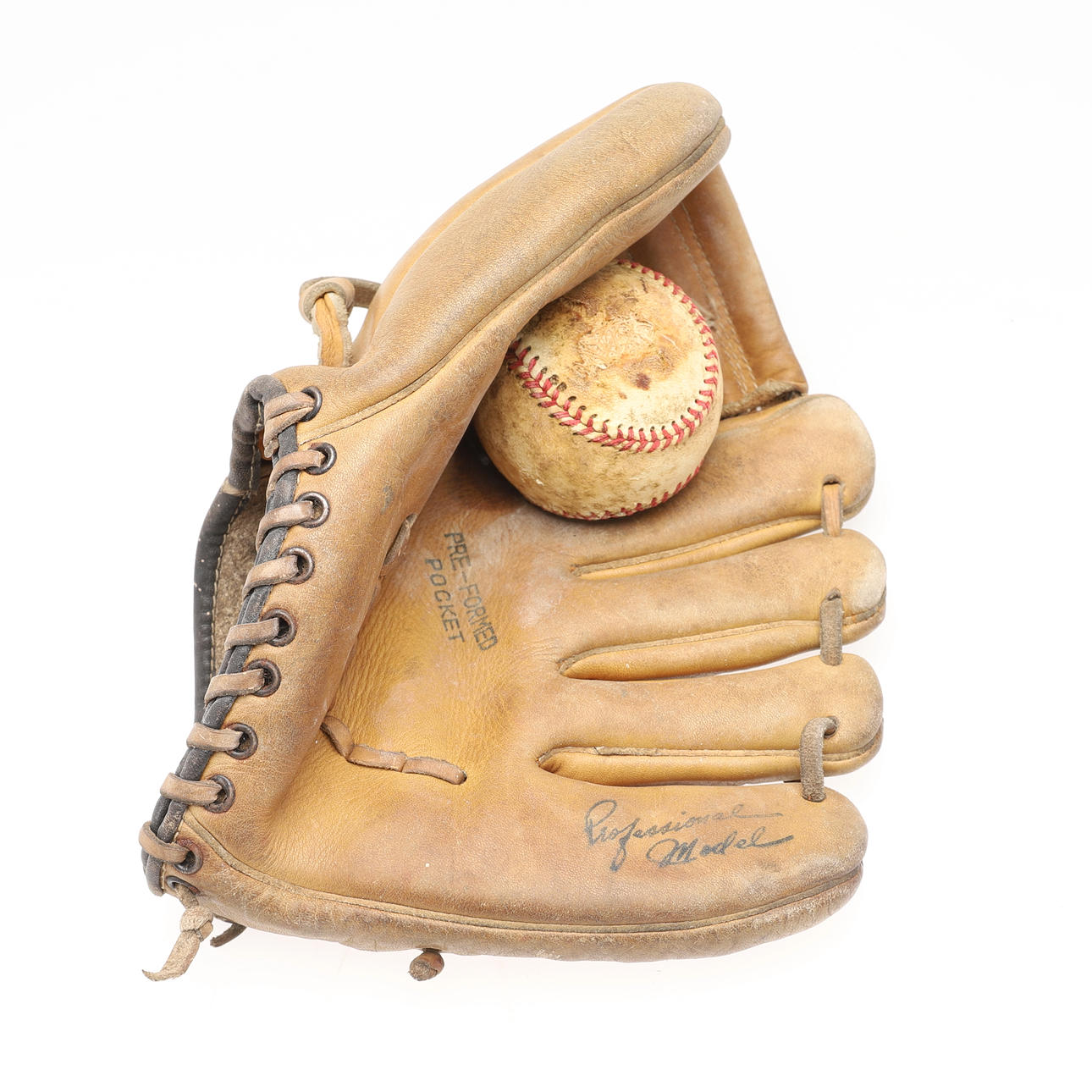 BASEBOLLHANDSKE, läder.