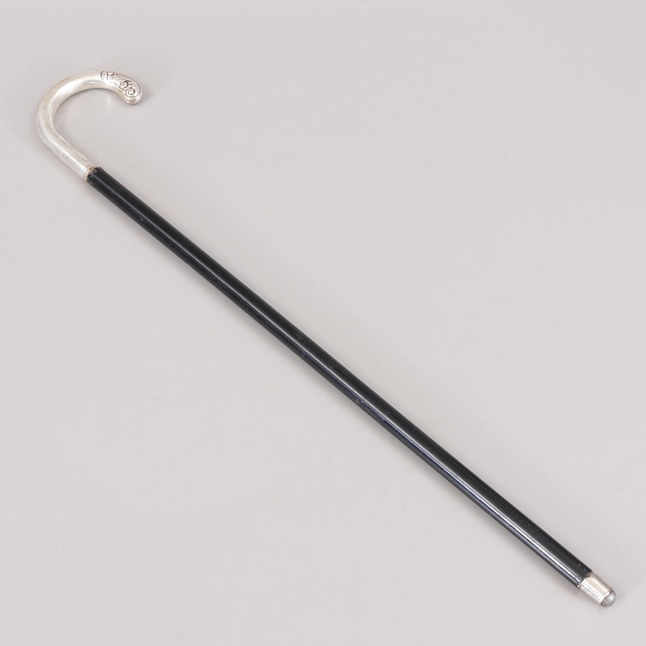 CANE with nickel silver crutch.