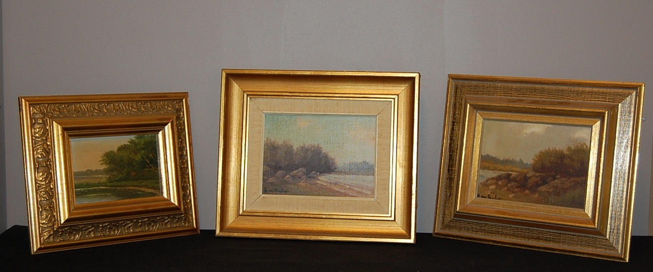 OKÄNDA KONSTNÄRER. Målningar, 3 st.