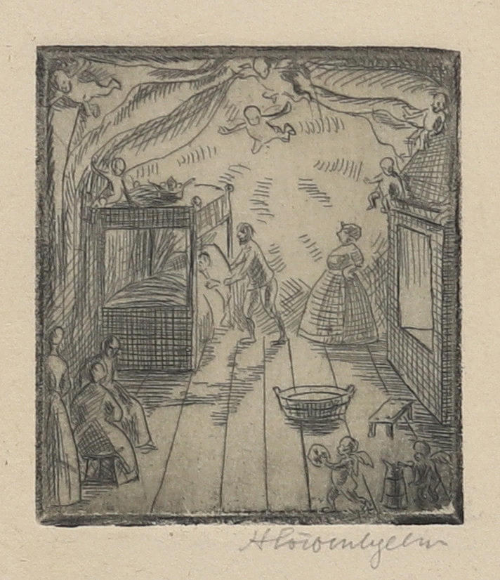 HARRIET LÖWENHJELM. Etsning, signerad.