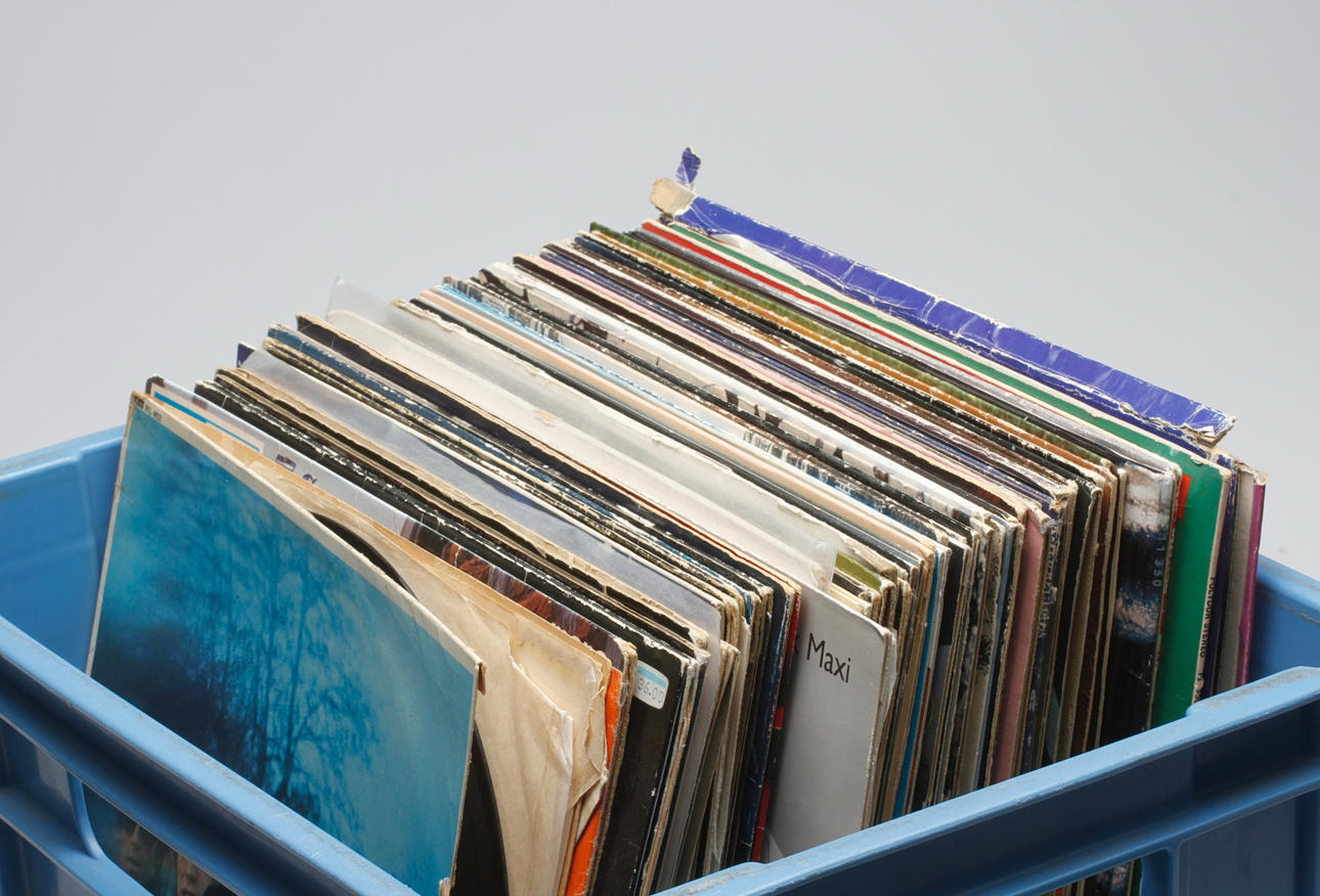 LP och EP skivor, bland annat rock.