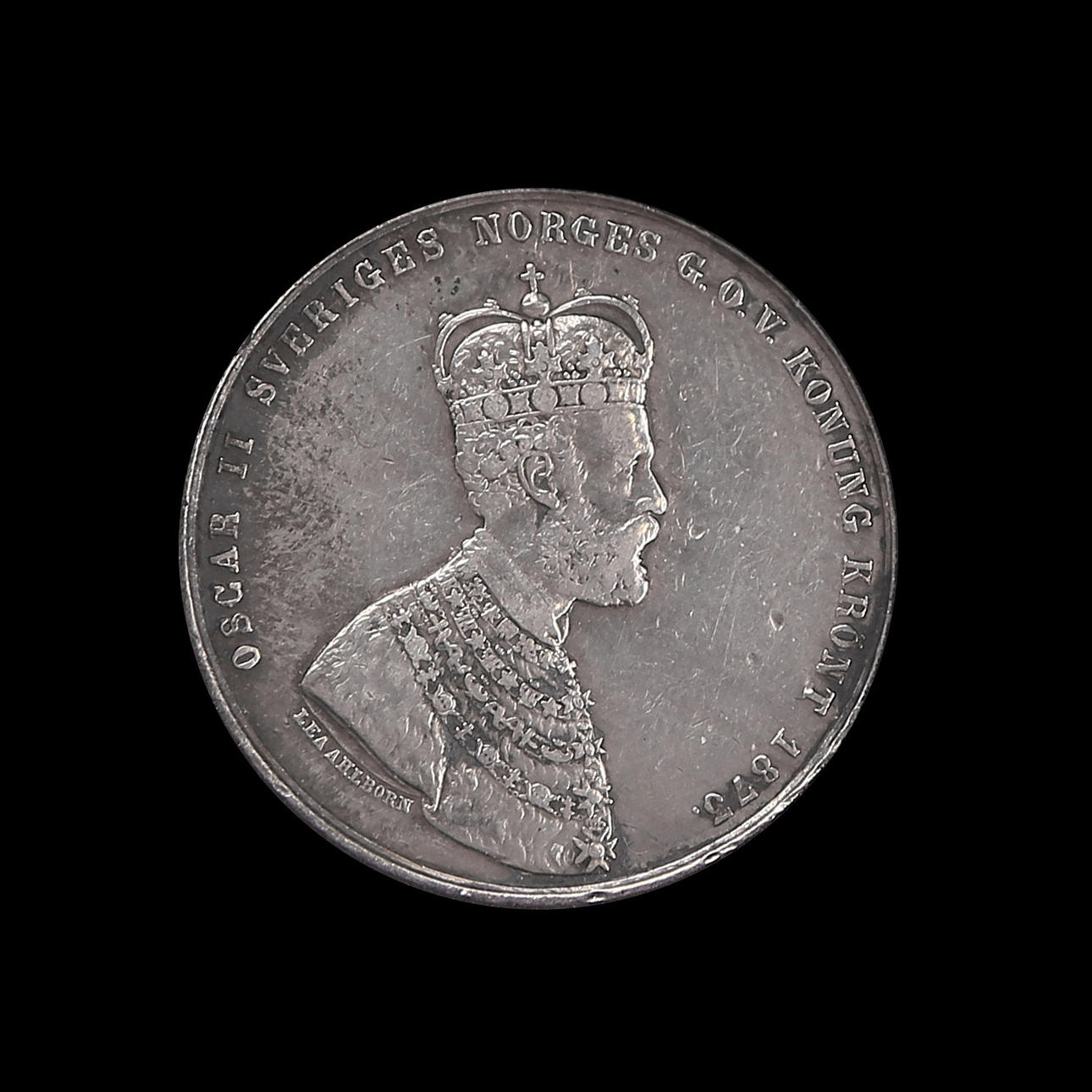 GUSSMÜNZE, Silber, Oscar II, 1873.