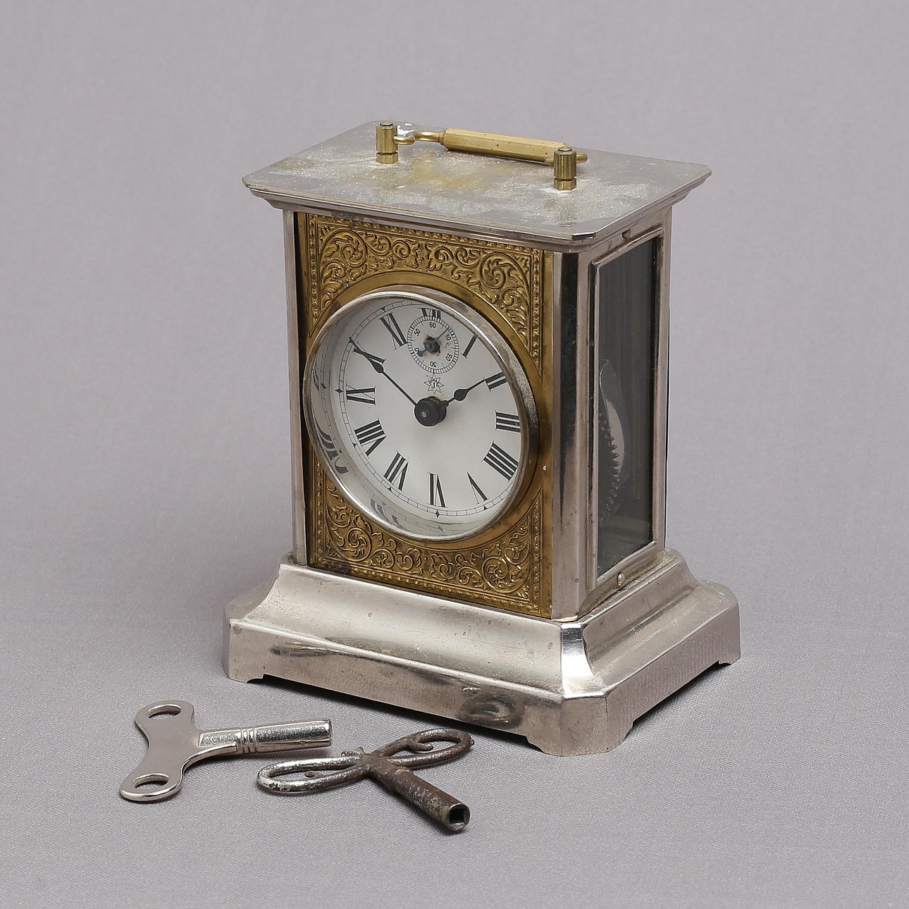 TABLE CLOCK WITH MUSIC BOX, Junghans, Germany, 1900s.