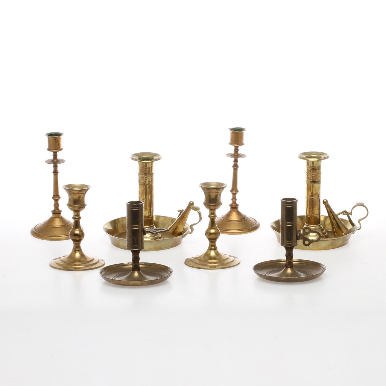 PARTI LJUSTAKAR, 4 par, mässing, bl a Grillby, 1900-tal.