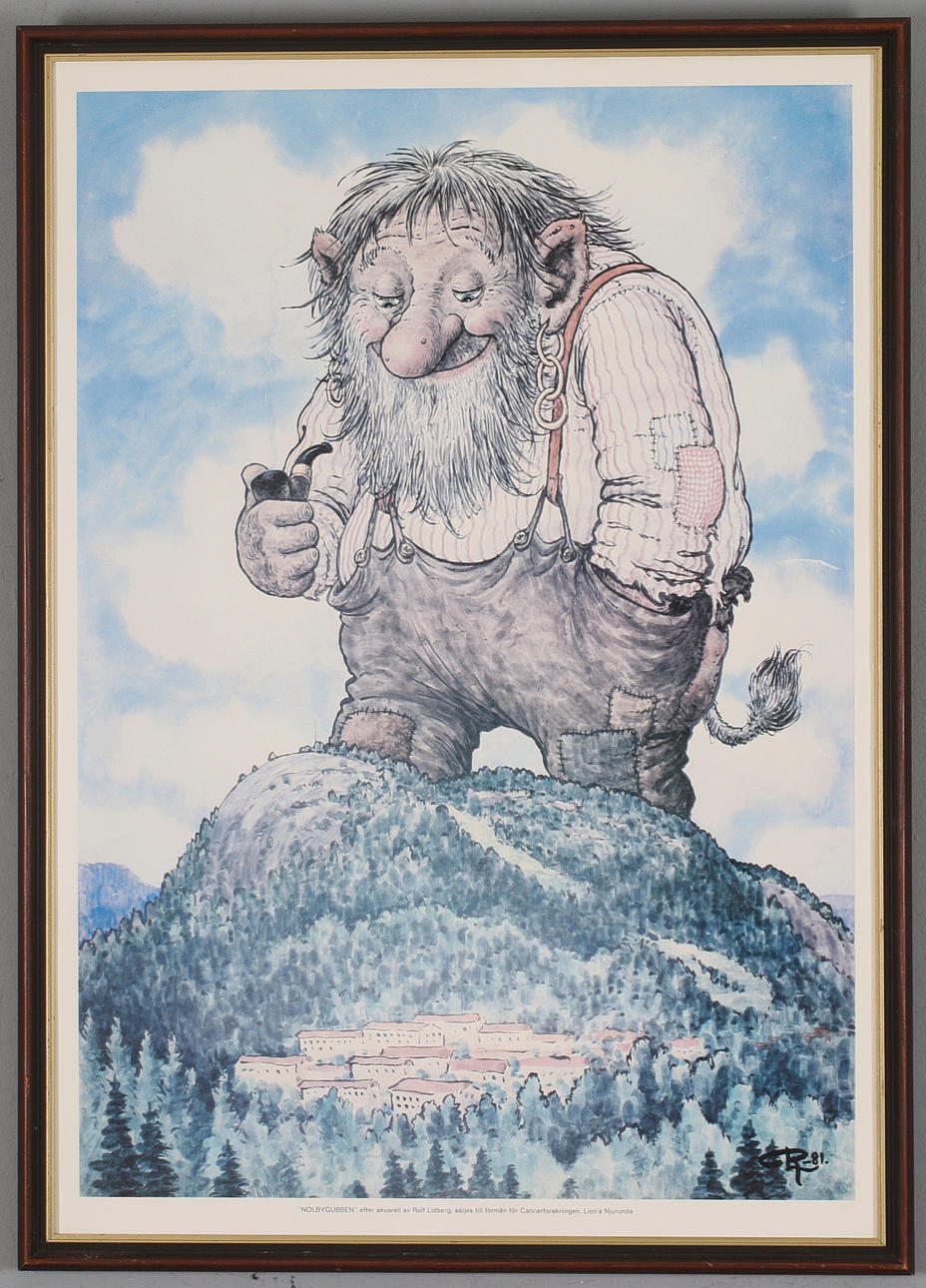 ROLF LIDBERG, "Nolbygubben", tryck.