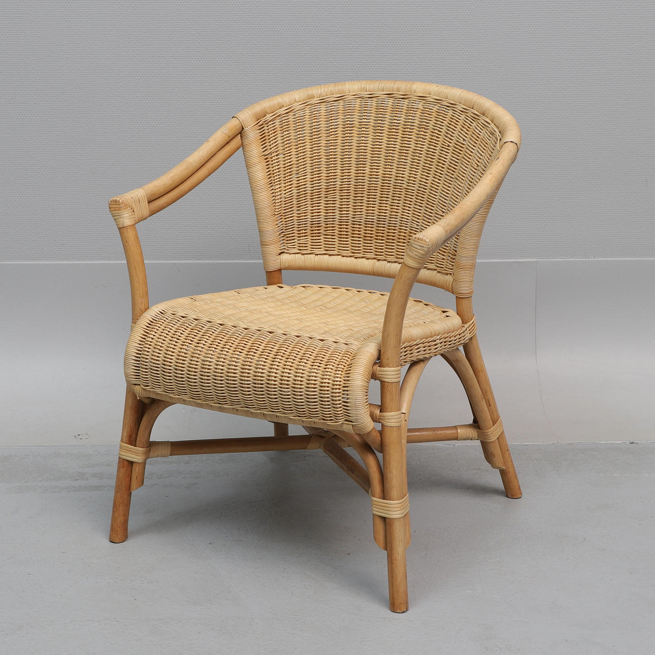 RATTAN-STUHL, Bambus.