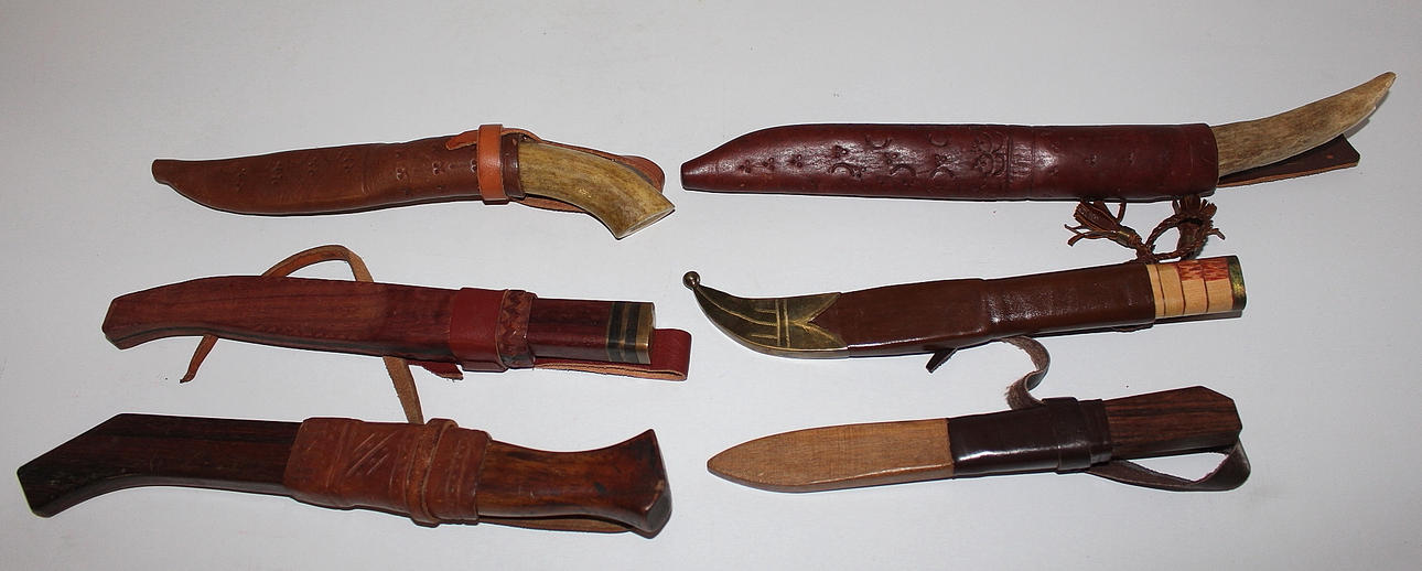 KNIVAR, 6 st, bl.a 4 st Erik Frost Mora.