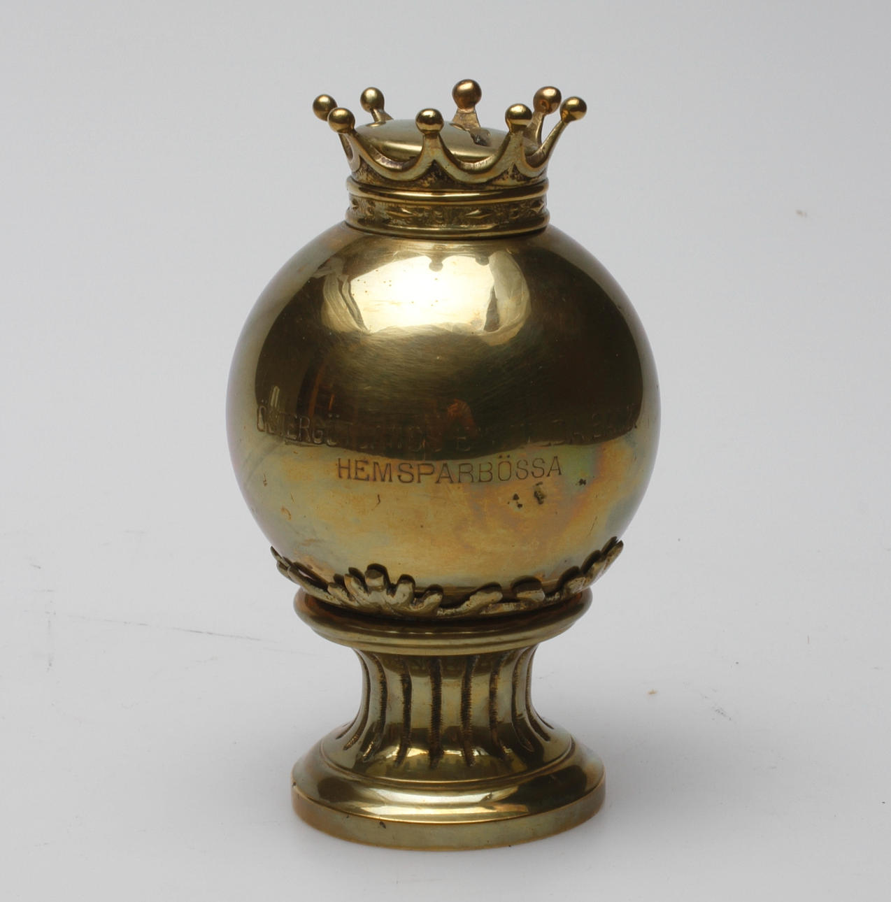 SPARBÖSSA, mässing, Östgötabanken, 1900-tal.