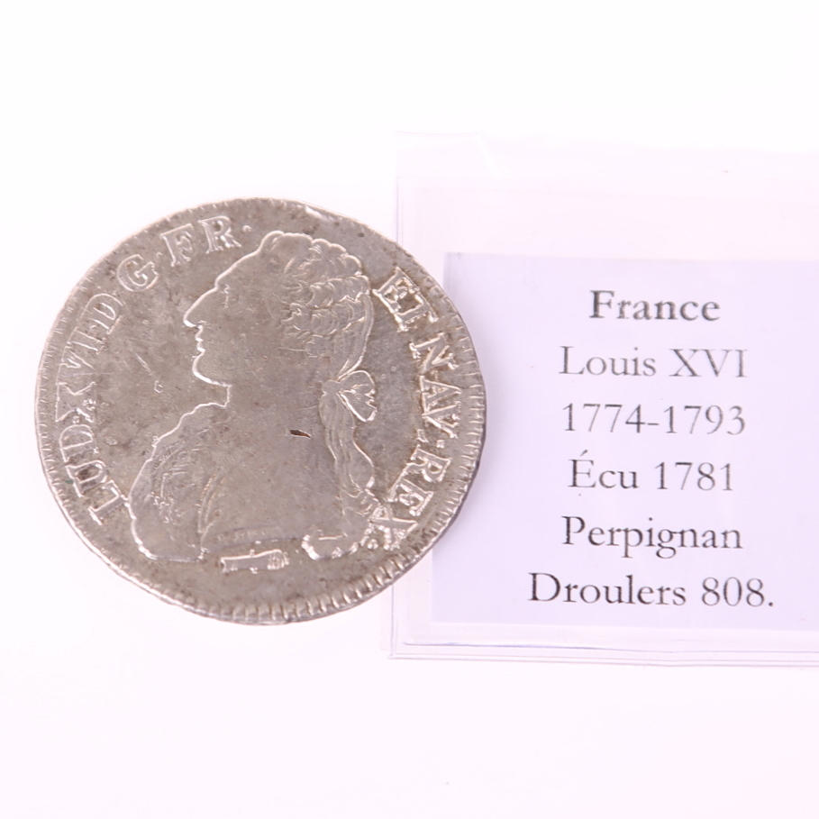 MYNT, Ecu - Frankrike, år 1781, kvalitet 1+.